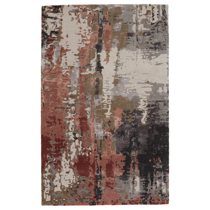 Jaipur Living Matcha Handmade Abstract Gray/ Red Area Rug (8'X11')