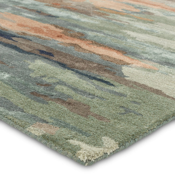 Jaipur Living Ryenn Handmade Abstract Sage/ Peach Area Rug (9'X12')