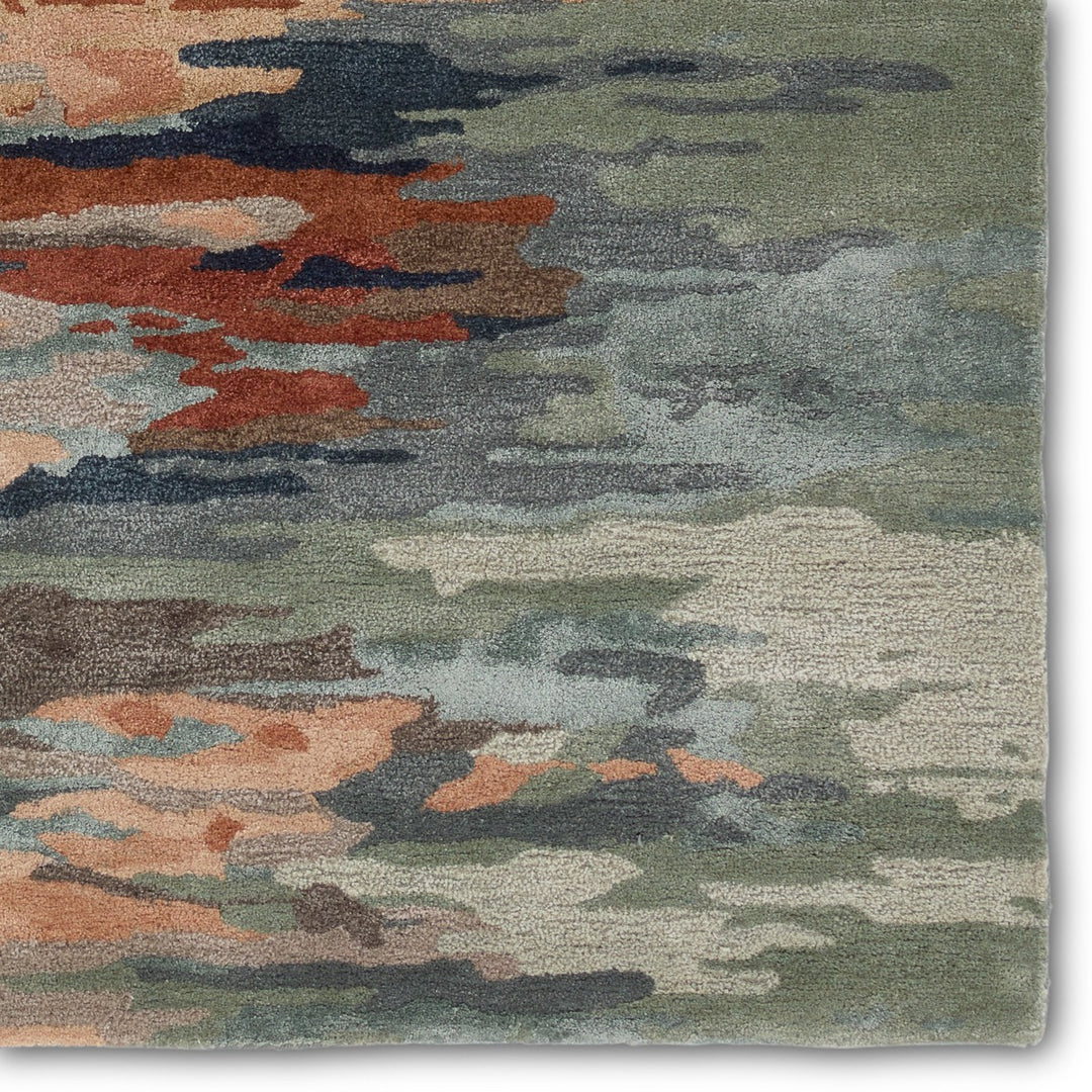 Jaipur Living Ryenn Handmade Abstract Sage/ Peach Area Rug (5'X8')