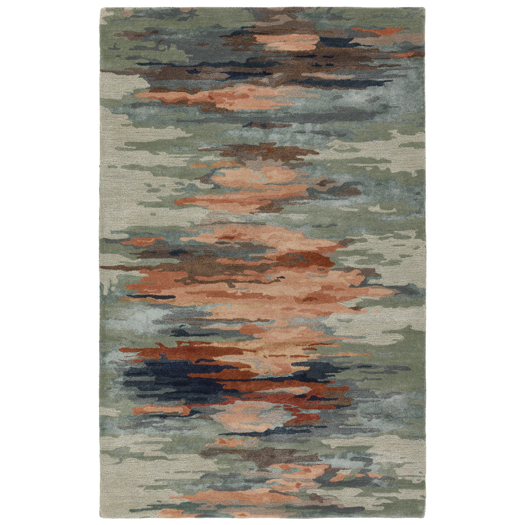 Jaipur Living Ryenn Handmade Abstract Sage/ Peach Area Rug (9'X12')