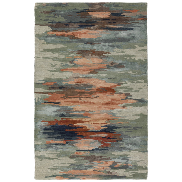 Jaipur Living Ryenn Handmade Abstract Sage/ Peach Area Rug (5'X8')