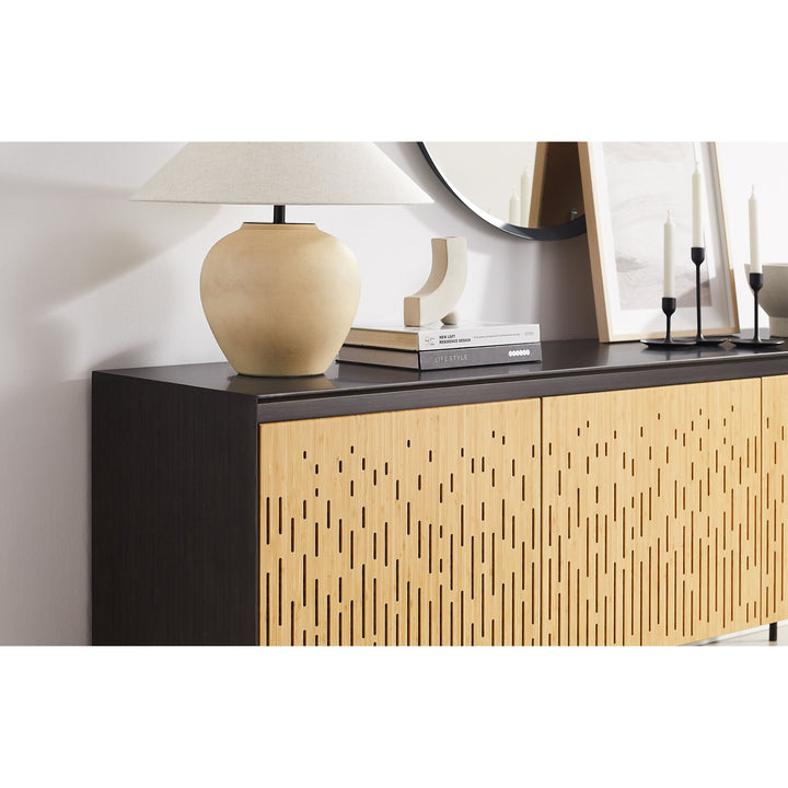 Hanna Console Sideboard - Caviar/Wheat