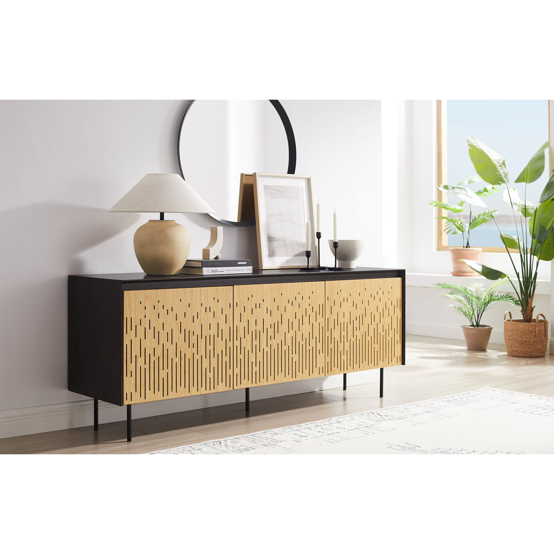 Hanna Console Sideboard - Caviar/Wheat