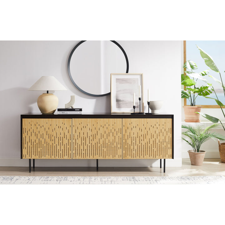 Hanna Console Sideboard - Caviar/Wheat