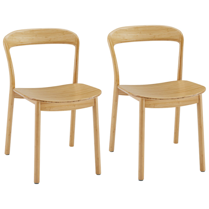 Hanna Dining Chair Bamboo Seat - Wheat (Set of 2)