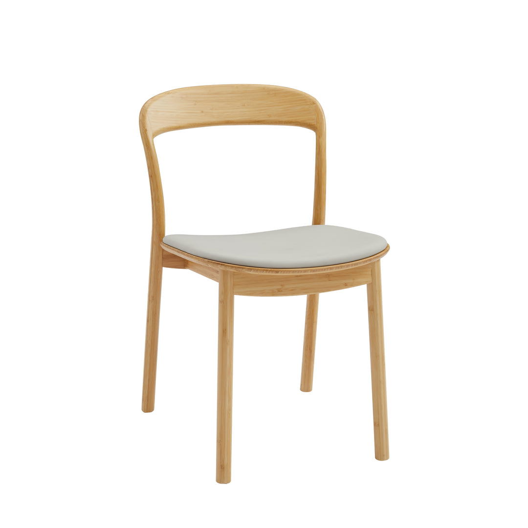 Hanna Dining Chair Leather Seat - Wheat (Set of 2)