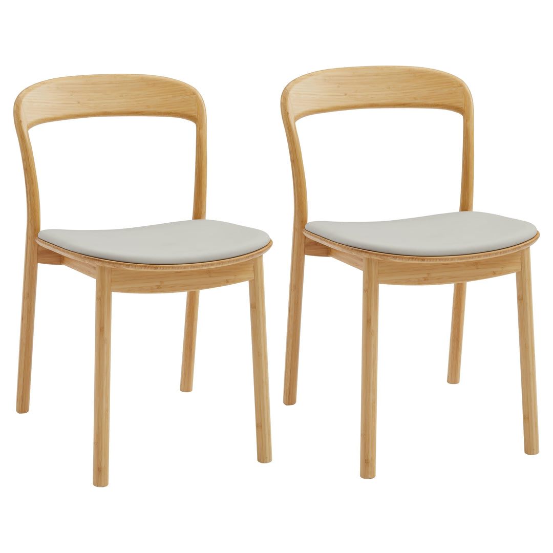 Hanna Dining Chair Leather Seat - Wheat (Set of 2)