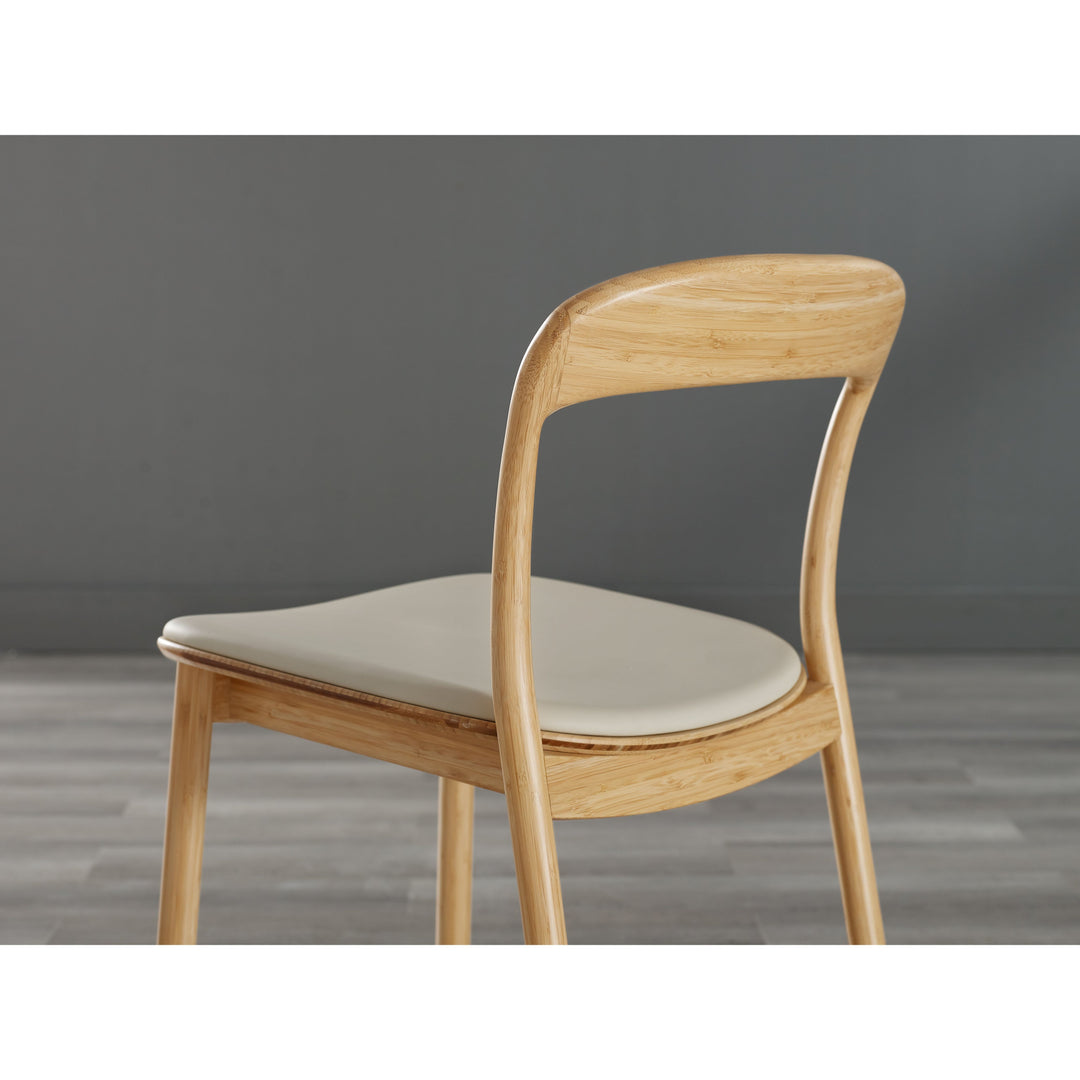 Hanna Dining Chair Leather Seat - Wheat (Set of 2)