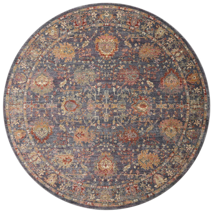 Loloi Giada Grey / Multi 7'-9" x 7'-9" Round Area Rug