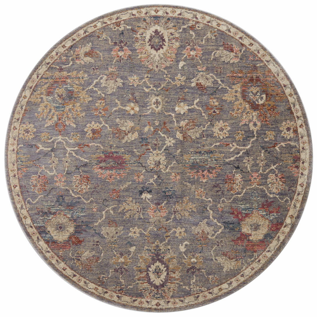 Loloi Giada Silver / Multi 3'-2" x 3'-2" Round Accent Rug