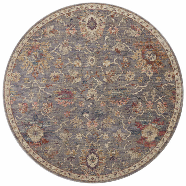 Loloi Giada Silver / Multi 7'-9" x 7'-9" Round Area Rug