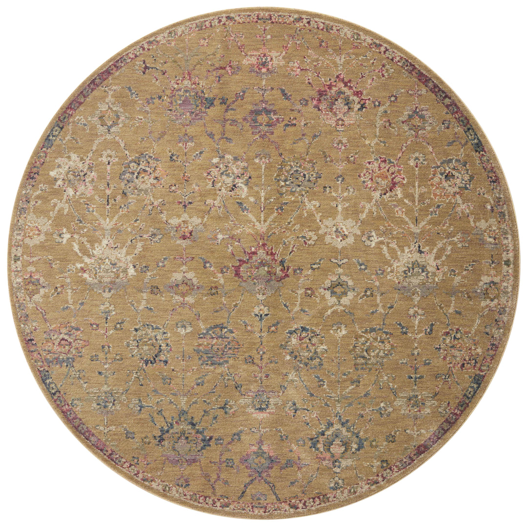 Loloi Giada Gold / Multi 5'-0" x 5'-0" Round Area Rug