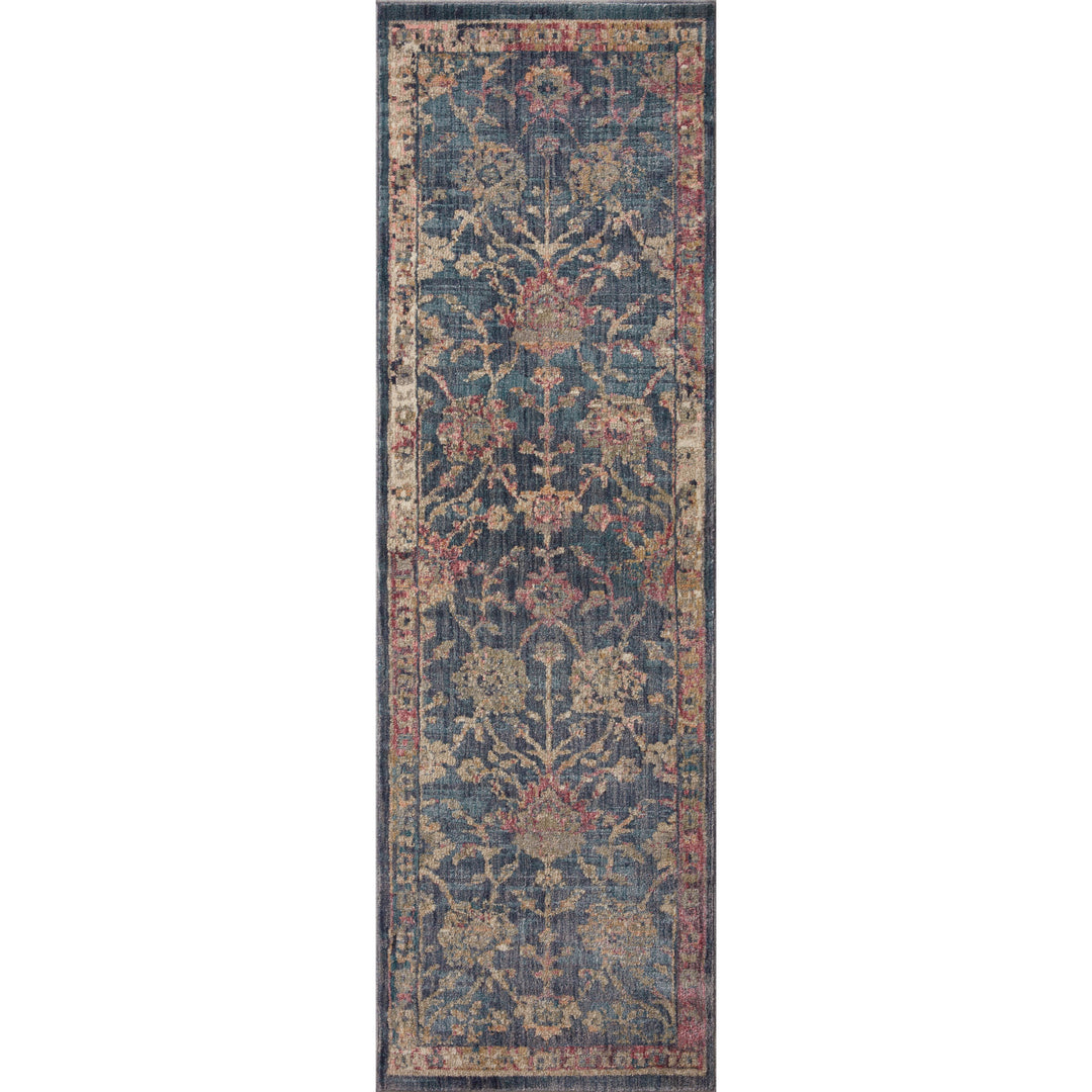 Loloi Giada Navy / Multi 2'-7" x 12'-0" Runner Rug