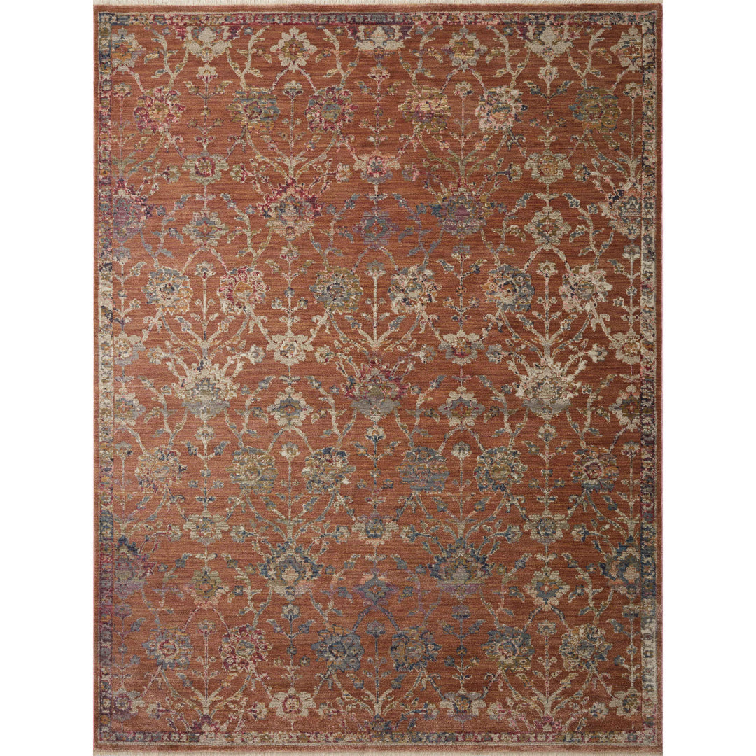 Loloi Giada Terracotta / Multi 5'-0" x 5'-0" Round Area Rug