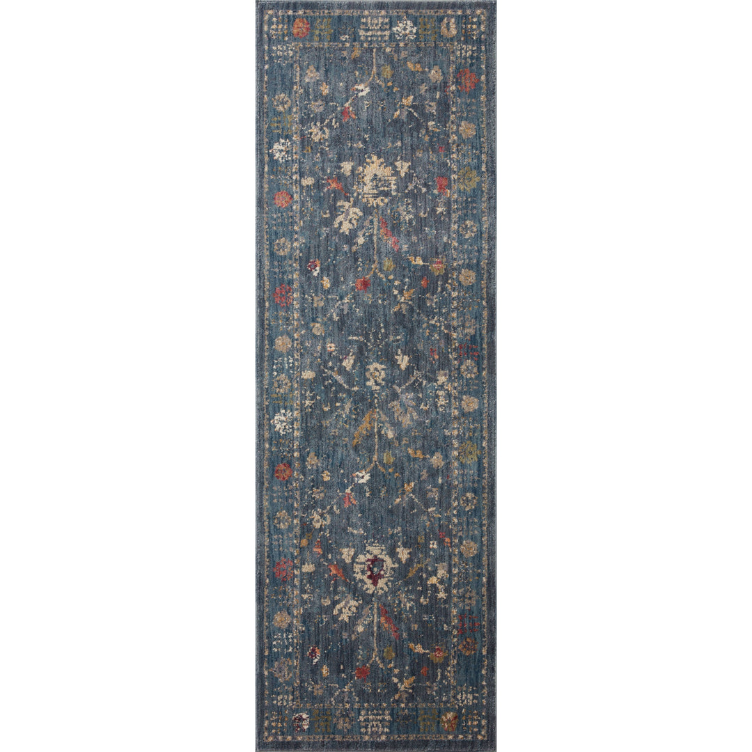 Loloi Giada Denim / Multi 2'-7" x 12'-0" Runner Rug