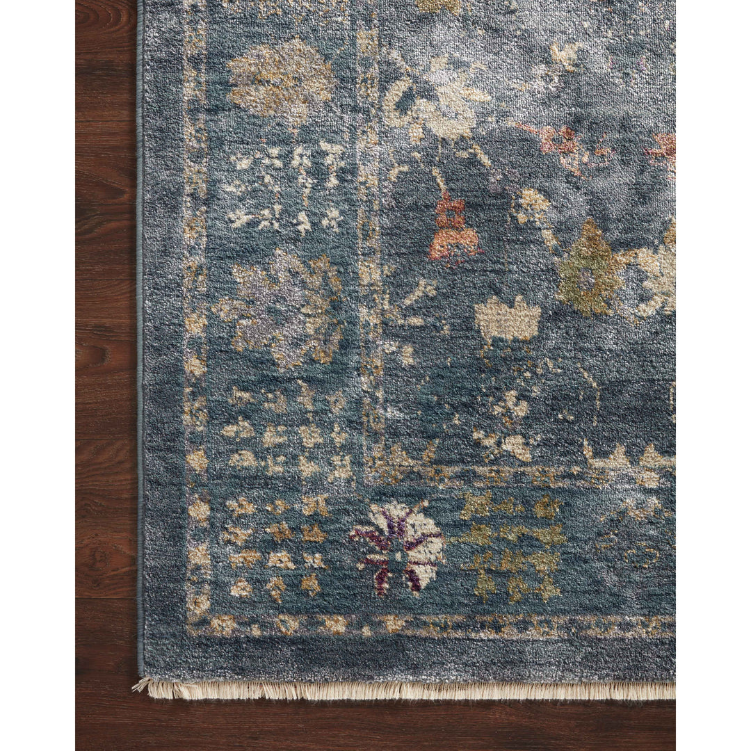 Loloi Giada Denim / Multi 5'-0" x 5'-0" Round Area Rug