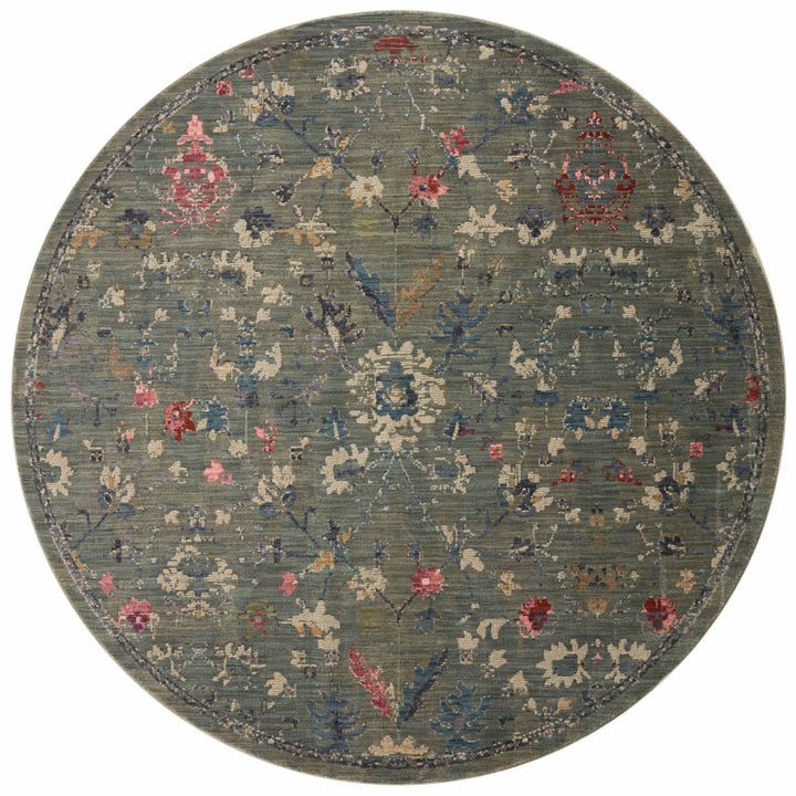 Loloi Giada Lagoon / Multi 5'-0" x 5'-0" Round Area Rug