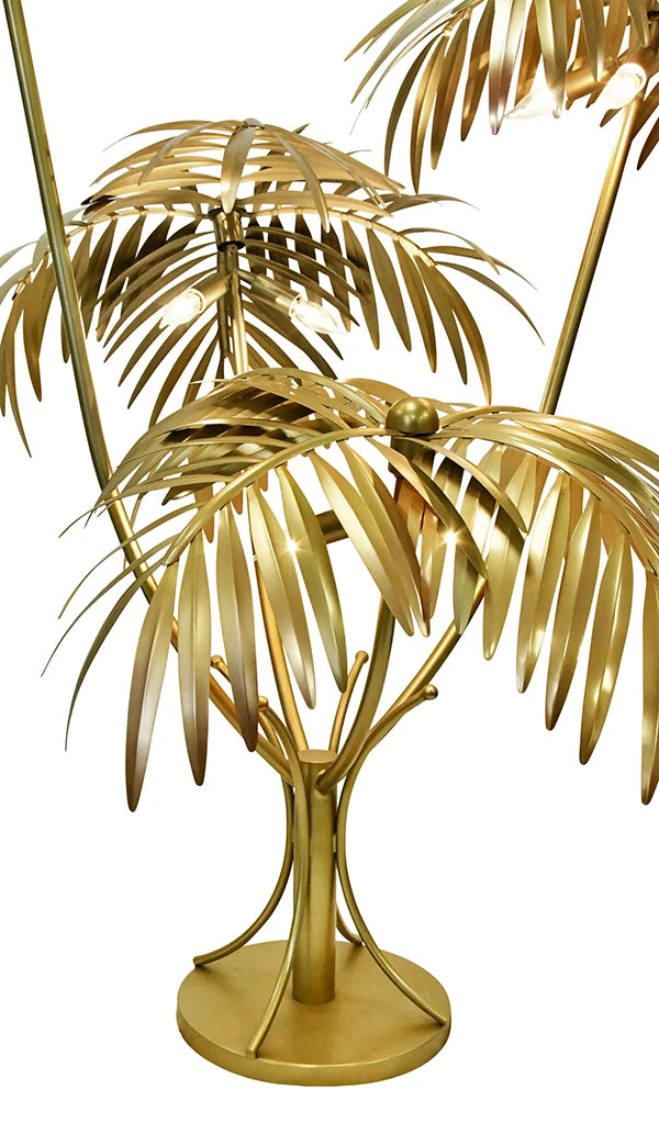 Gilda Oversize Palm Tree Lamp In Antique Brass