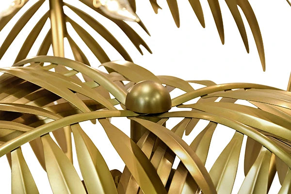 Gilda Oversize Palm Tree Lamp In Antique Brass