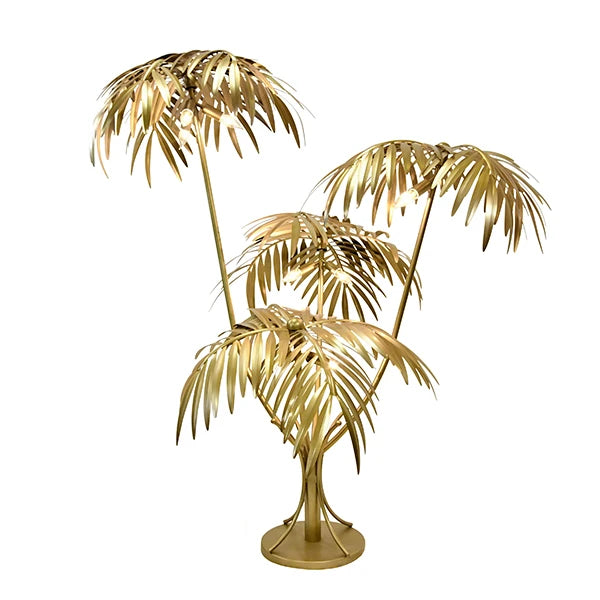 Gilda Oversize Palm Tree Lamp In Antique Brass