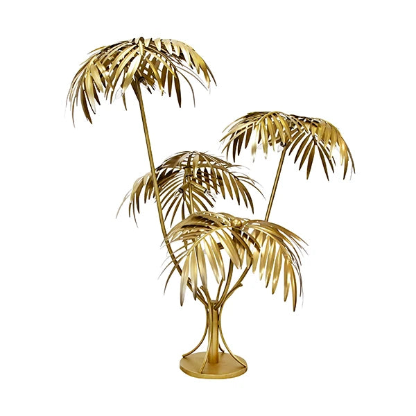 Gilda Oversize Palm Tree Lamp In Antique Brass