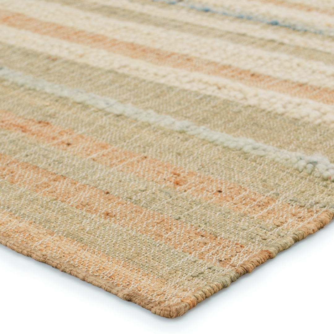 Jaipur Living Eirene Natural Striped Beige/ Blue Runner Rug (2'6"X9')