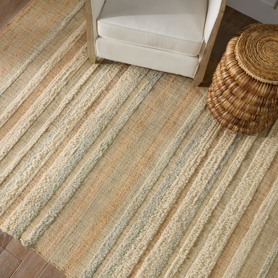 Jaipur Living Eirene Natural Striped Beige/ Blue Runner Rug (2'6"X9')