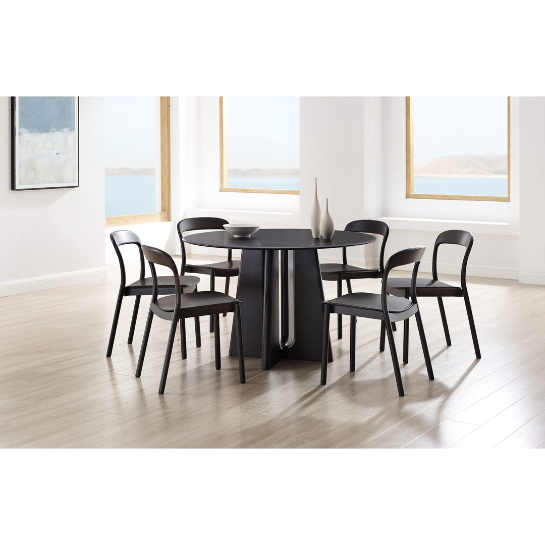 Luna 48” Round Dining Table - Caviar