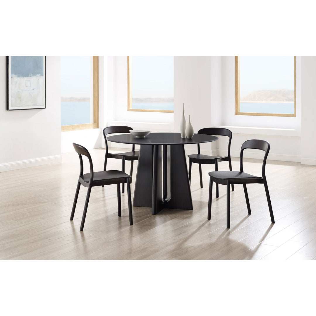 Luna 48” Round Dining Table - Caviar