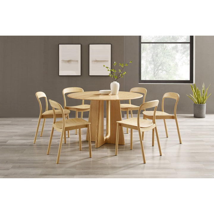 Luna 48“ Round Dining Table - Wheat