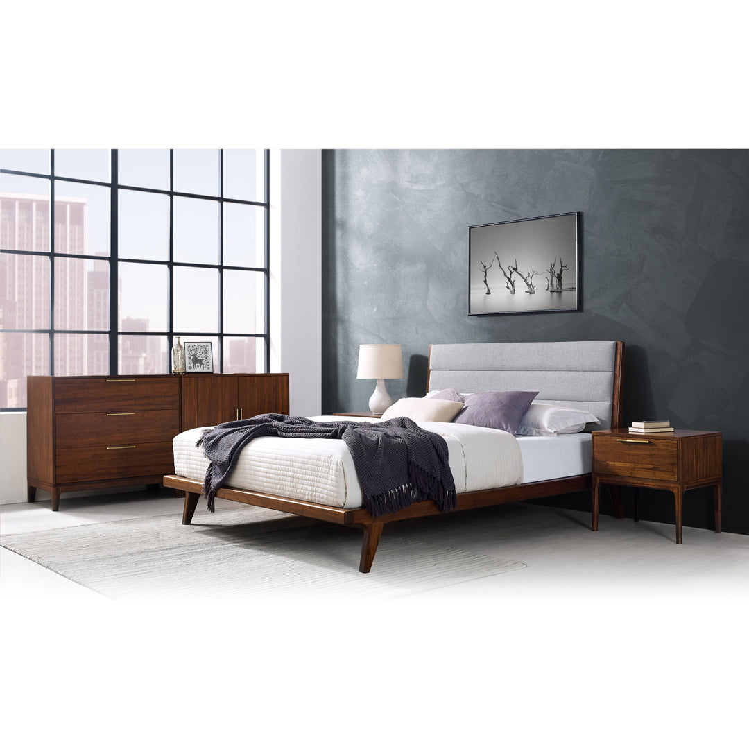 Mercury Upholstered Queen Platform Bed - Exotic