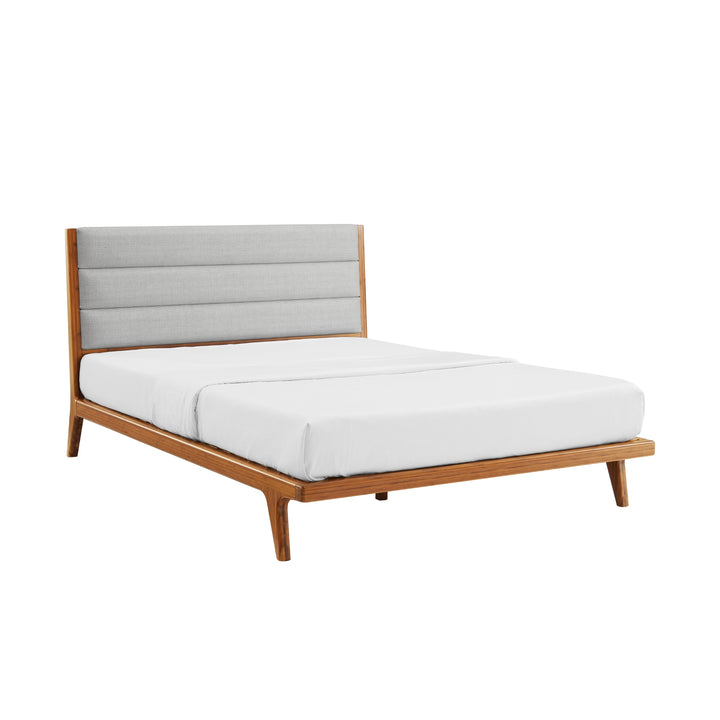 Mercury Upholstered Eastern King Platform Bed -  Amber