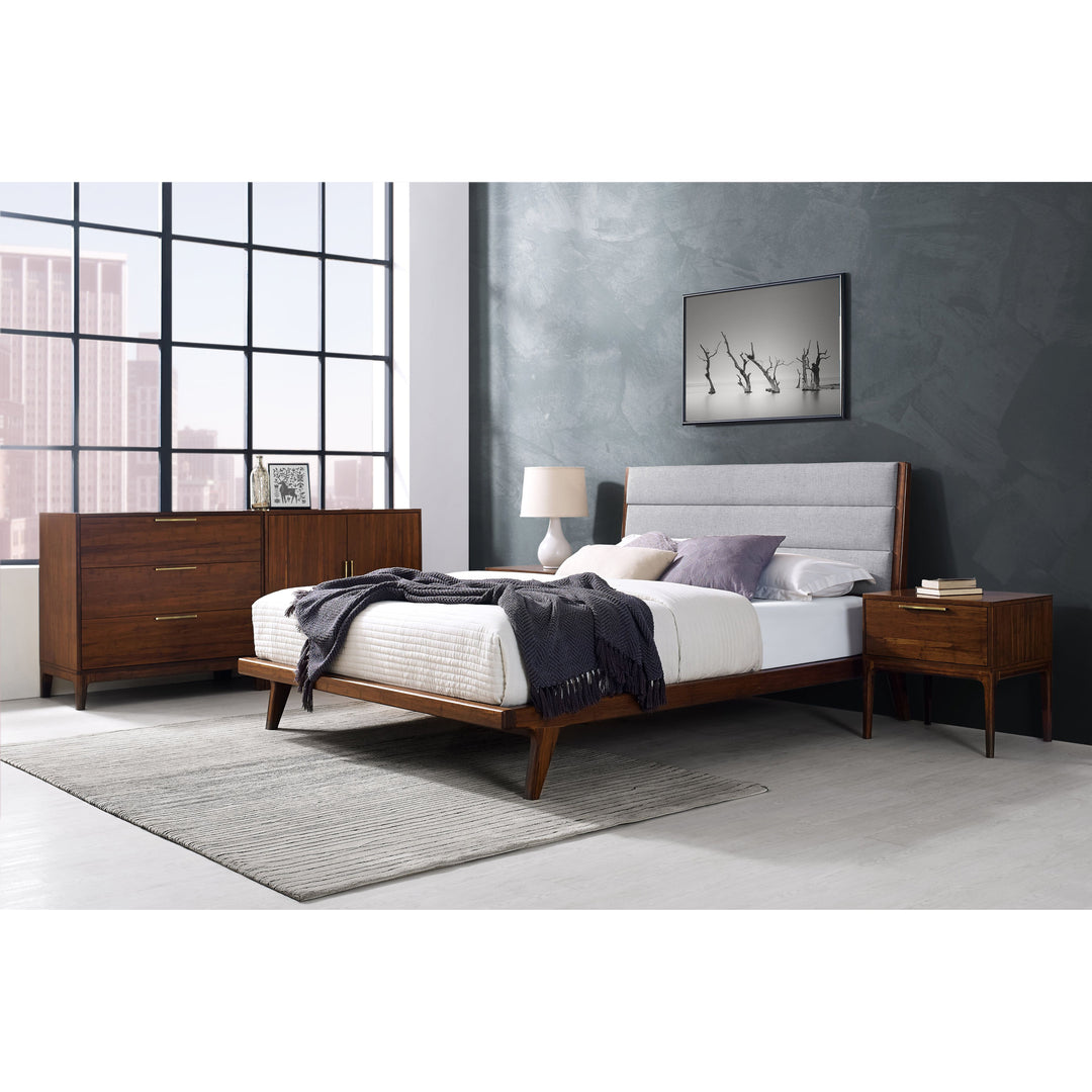 Mercury Upholstered California King Platform Bed - Exotic