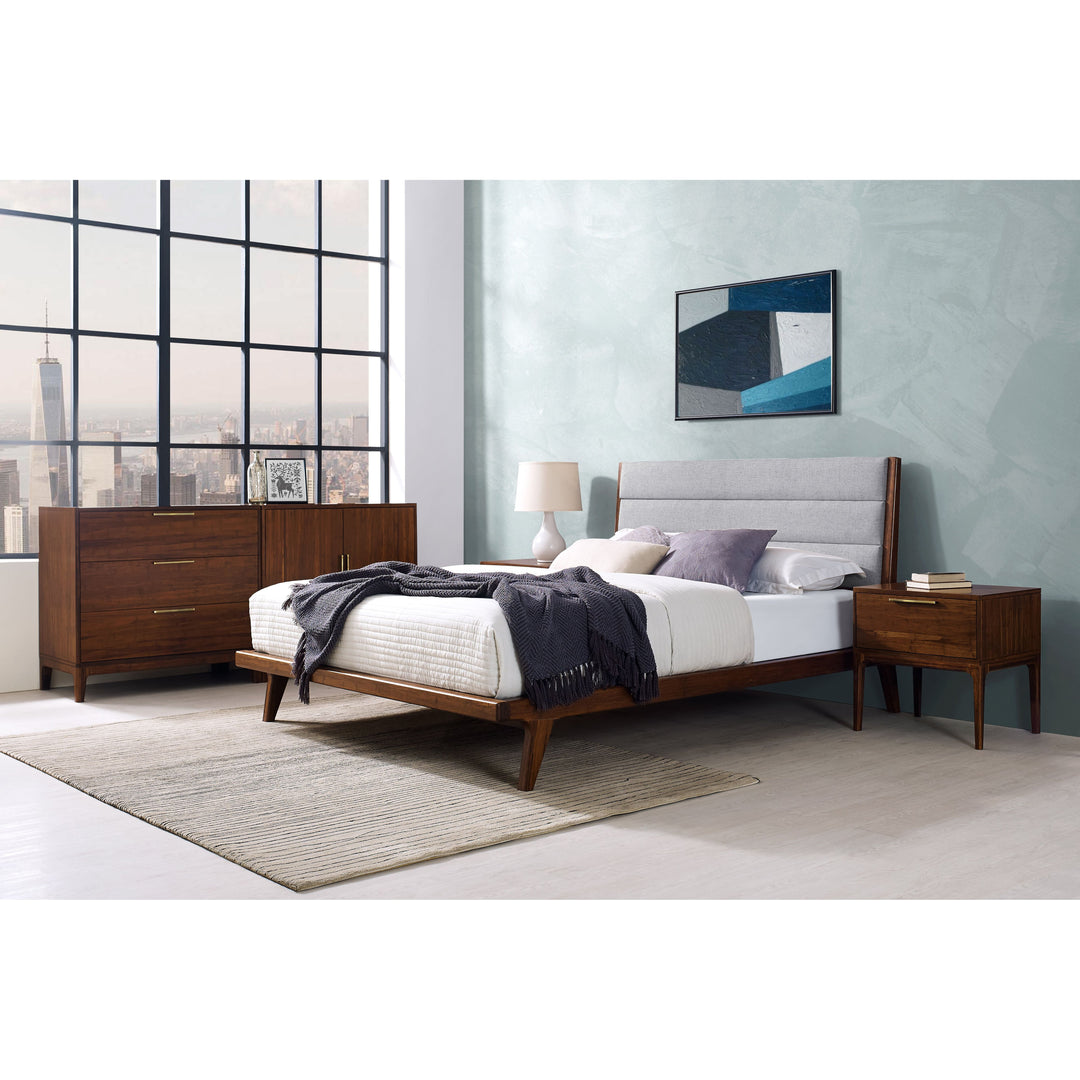 Mercury Upholstered Eastern King Platform Bed - Exotic