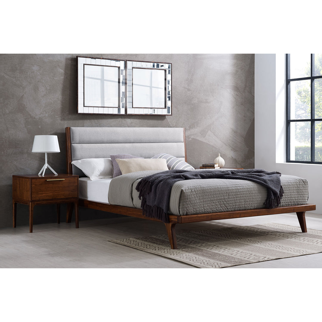 Mercury Upholstered Eastern King Platform Bed - Exotic