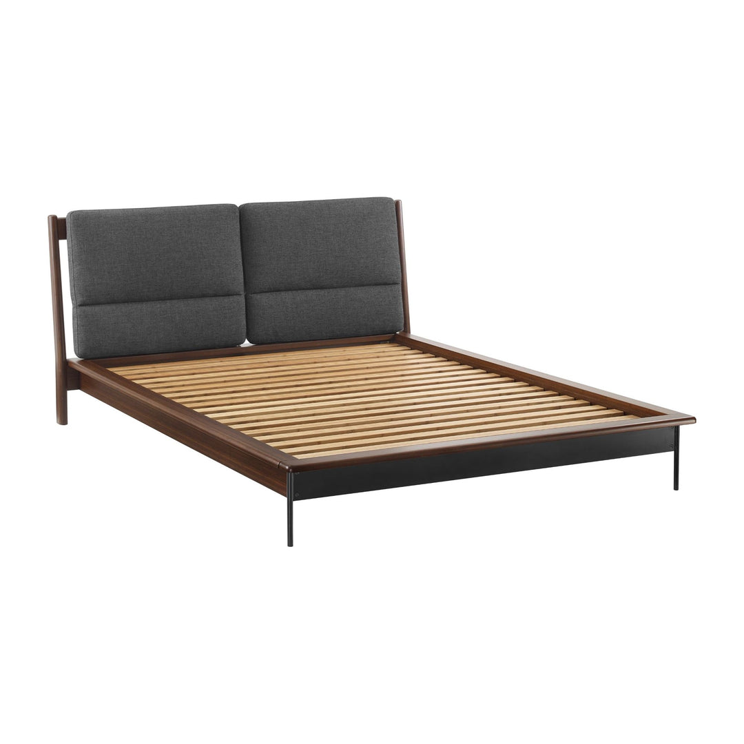 Park Avenue Queen Platform Bed with Fabric - Ruby