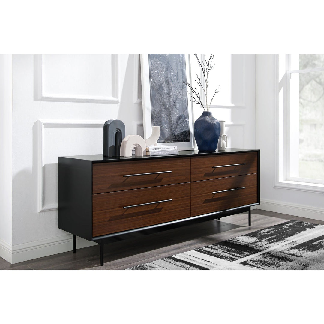 Park Avenue 4 Drawer Double Dresser - Ruby