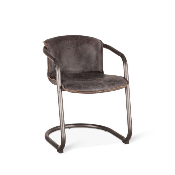 Portofino 22" Leather Dining Chair-Home Trends & Designs-HOMETD-GPF-DC22AE-Dining ChairsAntique Ebony-8-France and Son