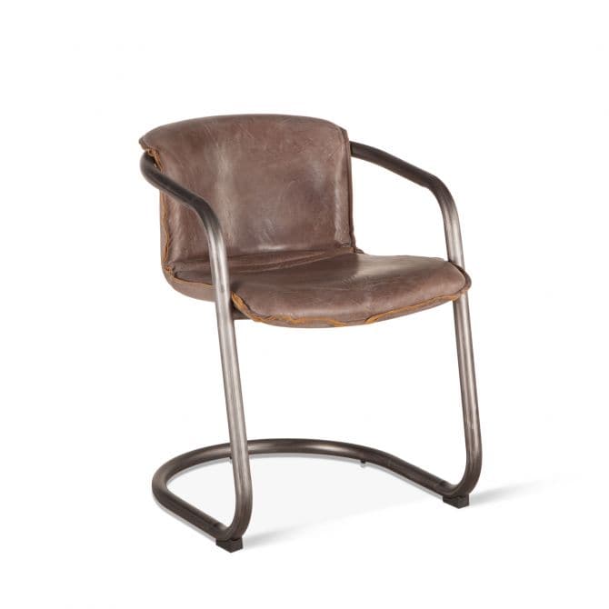 Portofino 22" Leather Dining Chair-Home Trends & Designs-HOMETD-GPF-DC22JB-Dining ChairsJet Brown-9-France and Son