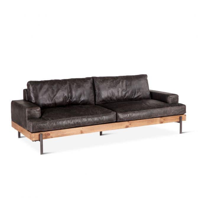 Portofino 94" Leather Sofa-Home Trends & Designs-HOMETD-GPF-ISOF-MOR-SofasMorocco Black-7-France and Son