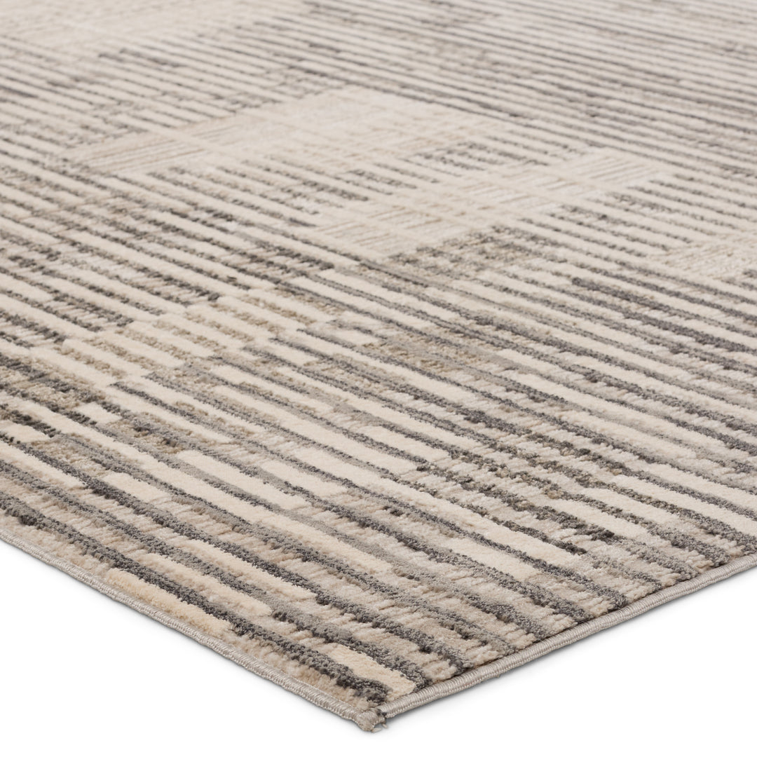 Jaipur Living Gravity Striped Gray/ Cream Area Rug (6'7"X9'6")