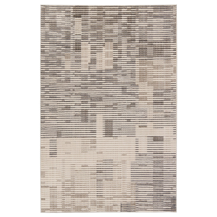 Jaipur Living Gravity Striped Gray/ Cream Area Rug (10'6"X14')