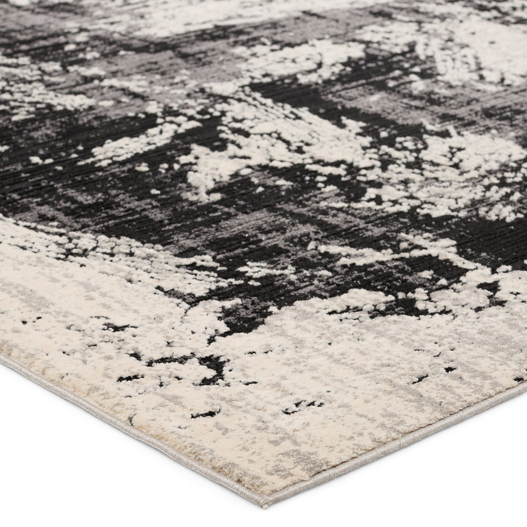 Jaipur Living Dusk Abstract Black/ Cream Area Rug (6'7"X9'6")