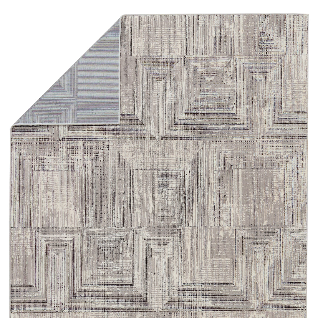 Jaipur Living Sublime Geometric Gray/ Cream Runner Rug (2'8"X8')