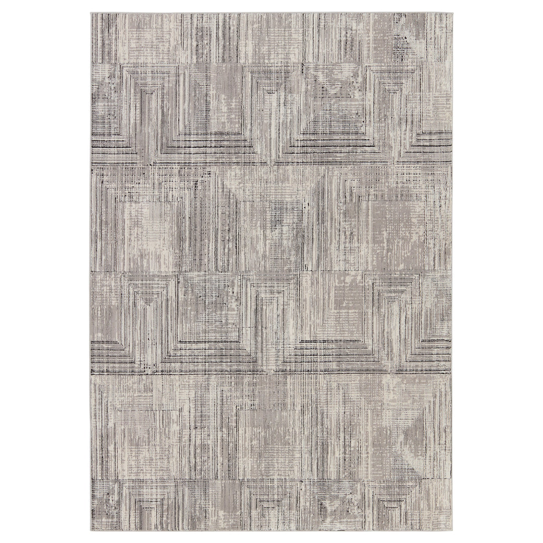 Jaipur Living Sublime Geometric Gray/ Cream Runner Rug (2'8"X8')