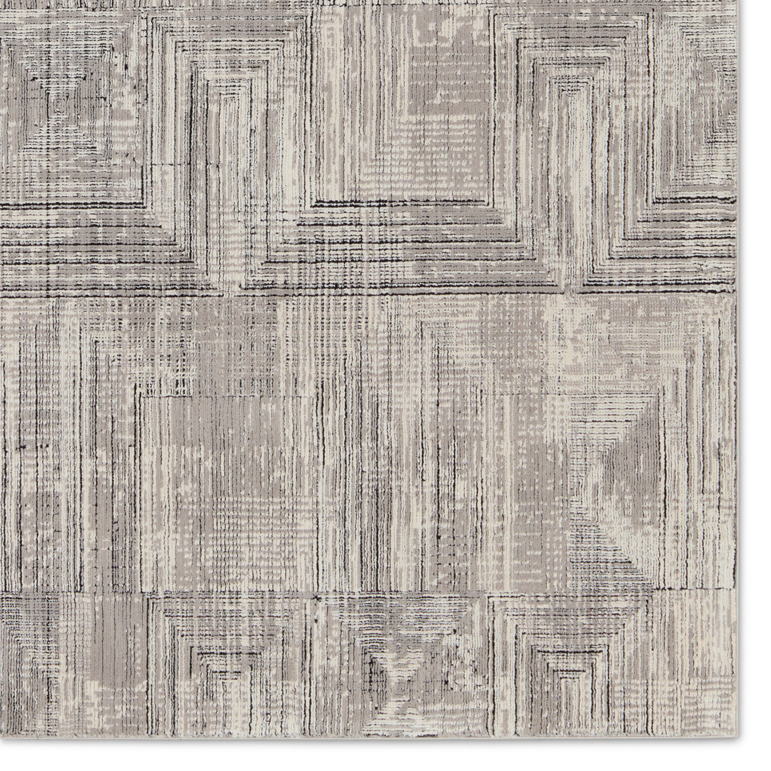 Jaipur Living Sublime Geometric Gray/ Cream Runner Rug (2'8"X8')