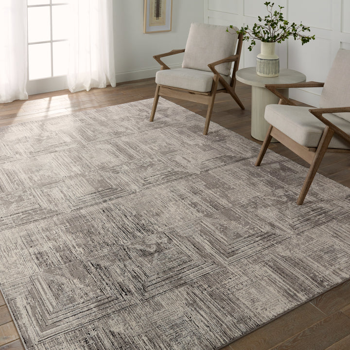 Jaipur Living Sublime Geometric Gray/ Cream Area Rug (9'X12')