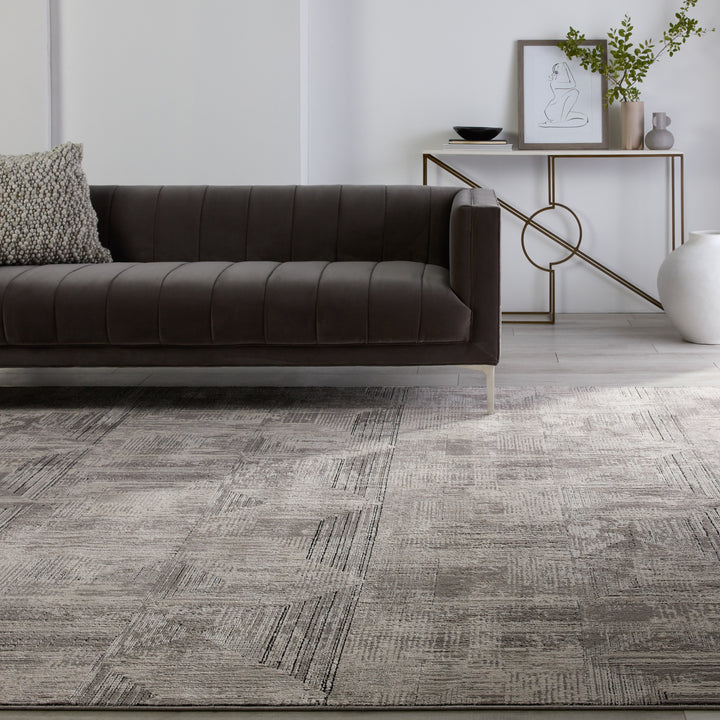 Jaipur Living Sublime Geometric Gray/ Cream Area Rug (10'6"X14')