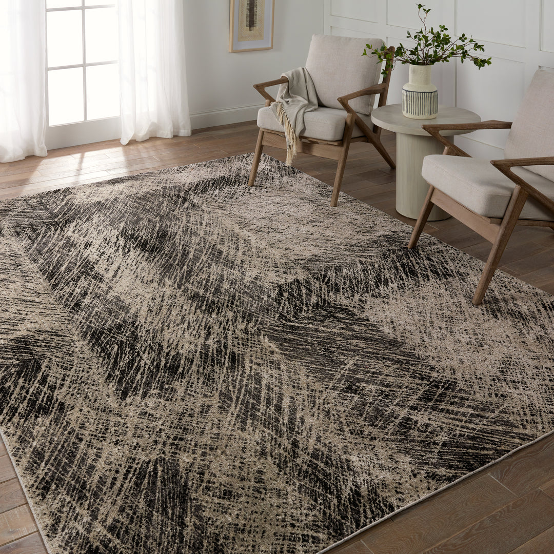 Jaipur Living Dairon Abstract Black/ Taupe Runner Rug (2'8"X8')