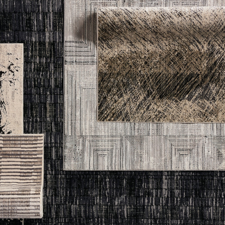 Jaipur Living Dairon Abstract Black/ Taupe Area Rug (6'7"X9'6")